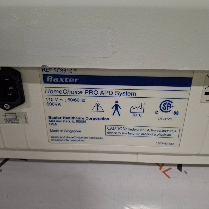 Baxter HomeChoice Pro APD Automated PD Dialysis System