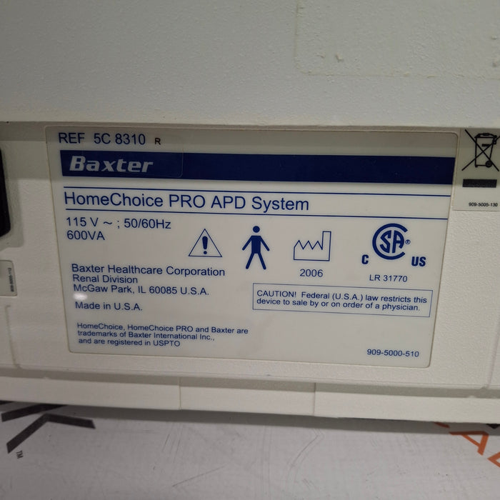 Baxter HomeChoice Pro APD Automated PD Dialysis System