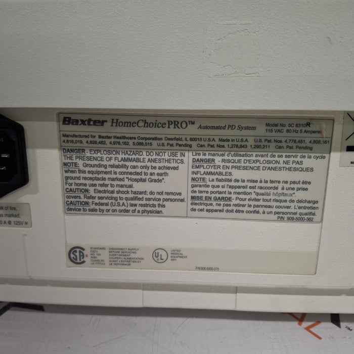 Baxter HomeChoice Pro APD Automated PD Dialysis System