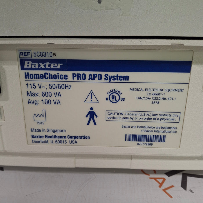 Baxter HomeChoice Pro APD Automated PD Dialysis System