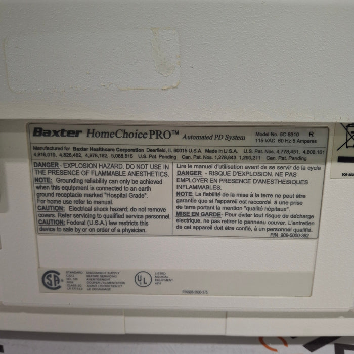 Baxter HomeChoice Pro APD Automated PD Dialysis System