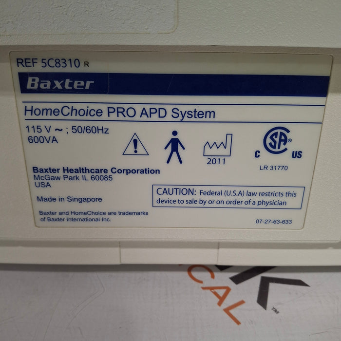 Baxter HomeChoice Pro APD Automated PD Dialysis System