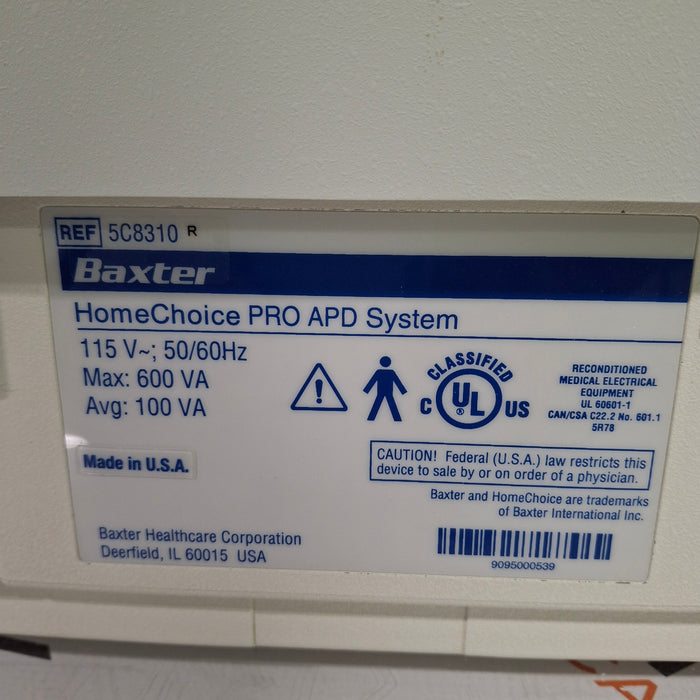 Baxter HomeChoice Pro APD Automated PD Dialysis System