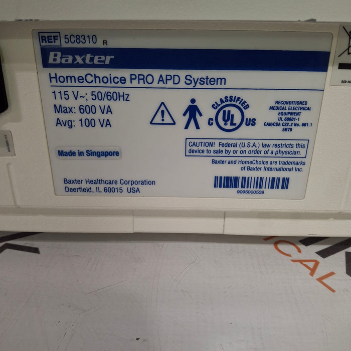 Baxter HomeChoice Pro APD Automated PD Dialysis System