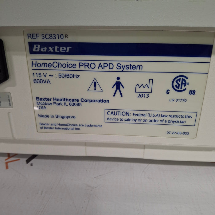 Baxter HomeChoice Pro APD Automated PD Dialysis System