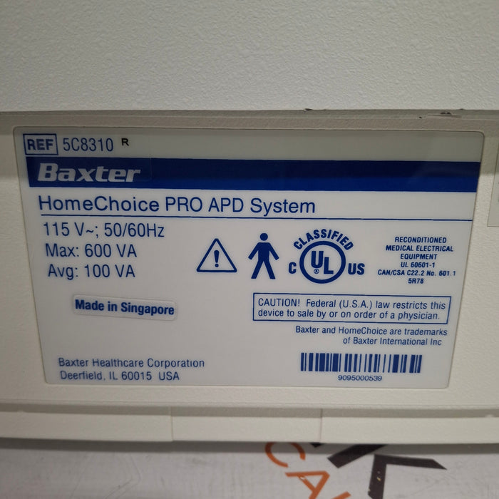 Baxter HomeChoice Pro APD Automated PD Dialysis System