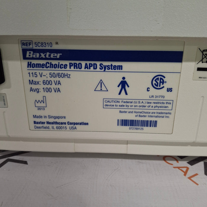 Baxter HomeChoice Pro APD Automated PD Dialysis System