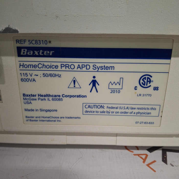 Baxter HomeChoice Pro APD Automated PD Dialysis System