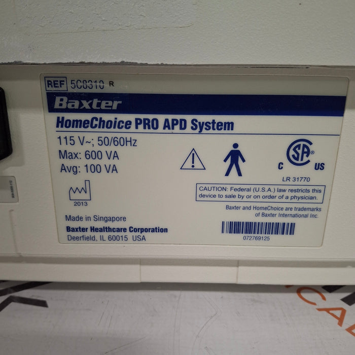 Baxter HomeChoice Pro APD Automated PD Dialysis System