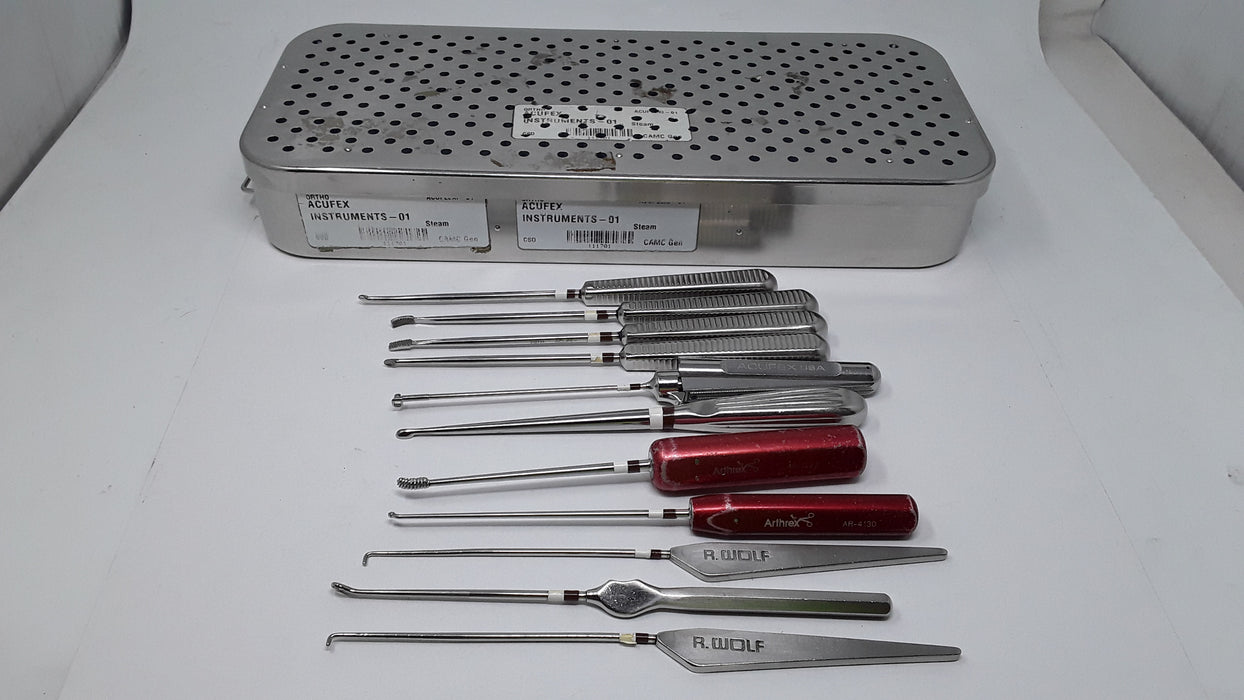 Acufex Arthrex R. Wolf Surgical Curette Rasp Basket Punch Set