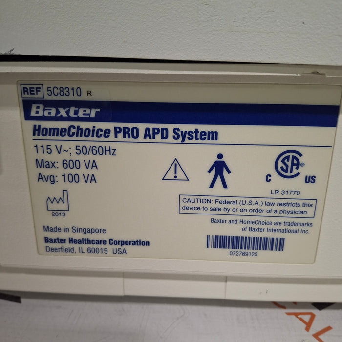 Baxter HomeChoice Pro APD Automated PD Dialysis System