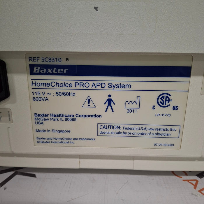 Baxter HomeChoice Pro APD Automated PD Dialysis System