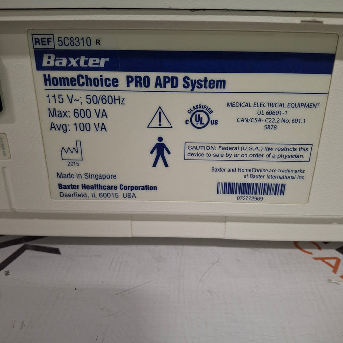 Baxter HomeChoice Pro APD Automated PD Dialysis System