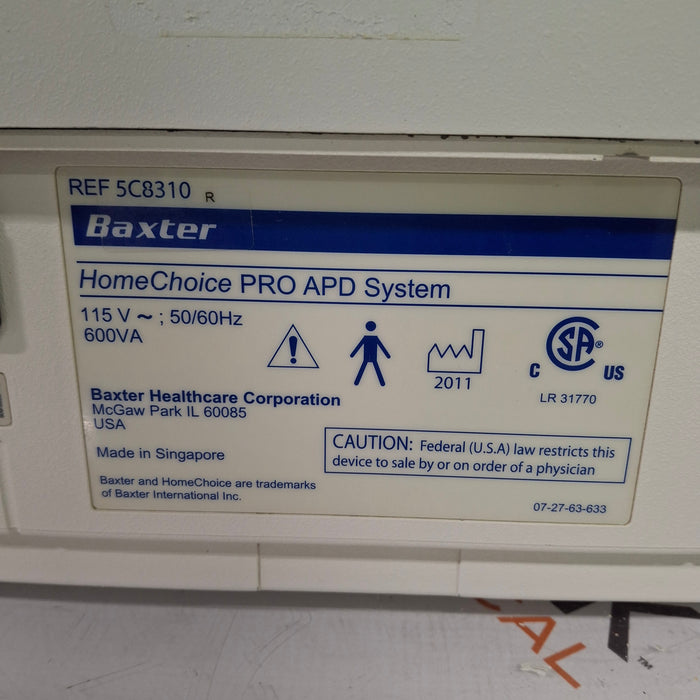 Baxter HomeChoice Pro APD Automated PD Dialysis System