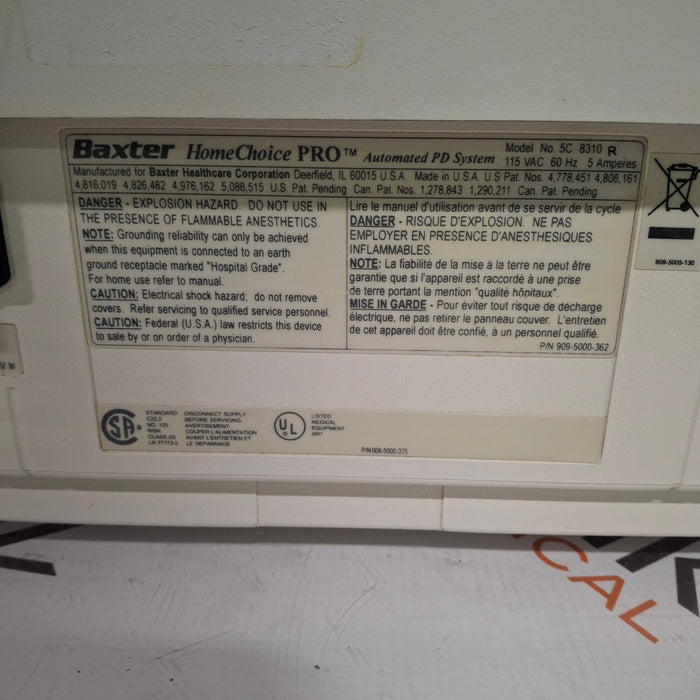 Baxter HomeChoice Pro APD Automated PD Dialysis System