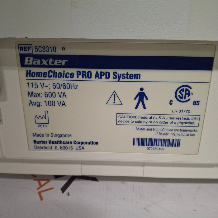 Baxter HomeChoice Pro APD Automated PD Dialysis System