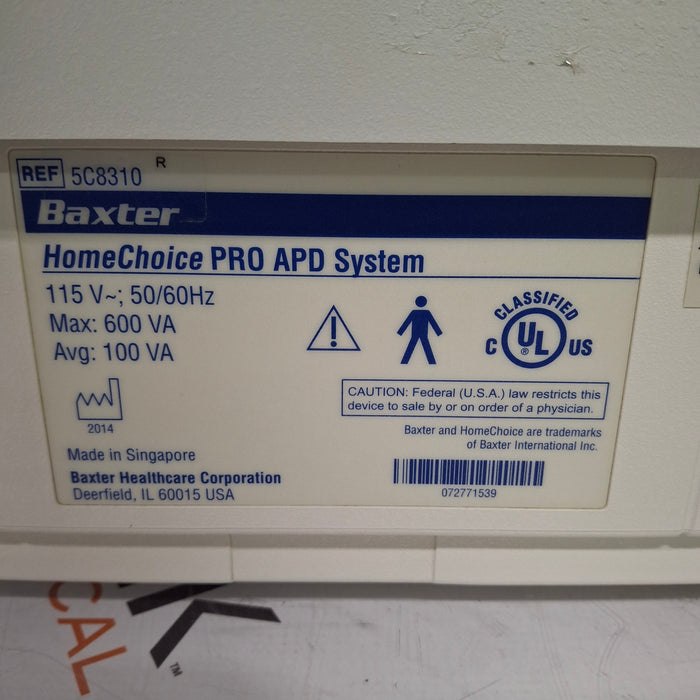 Baxter HomeChoice Pro APD Automated PD Dialysis System