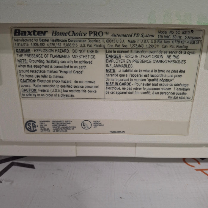 Baxter HomeChoice Pro APD Automated PD Dialysis System