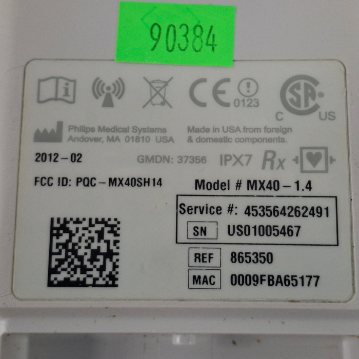 Philips MX40 1.4 ECG 865350 Telemetry Transmitter