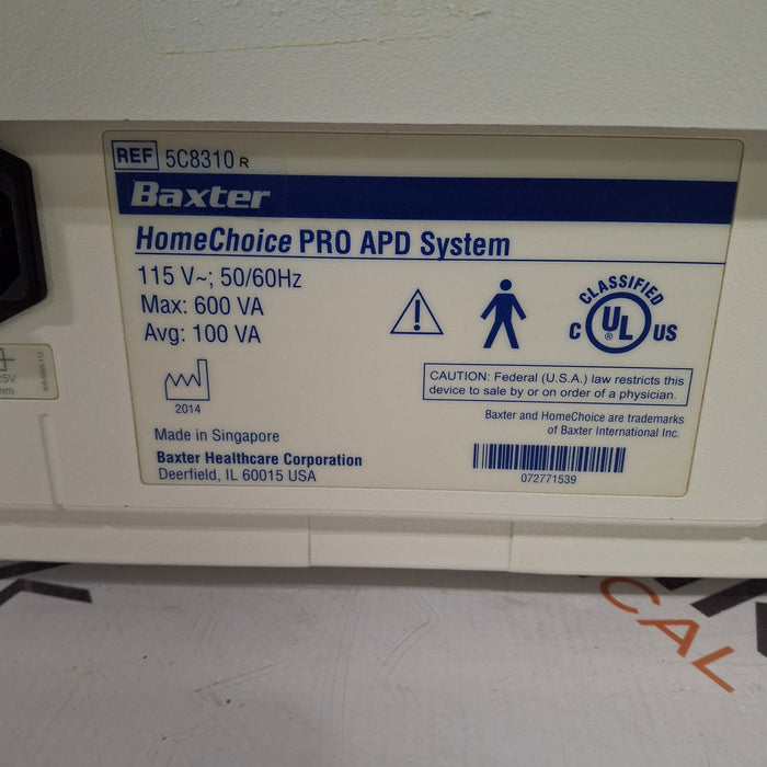 Baxter HomeChoice Pro APD Automated PD Dialysis System