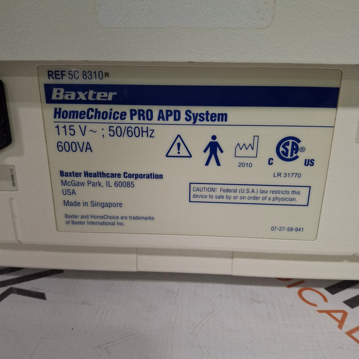 Baxter HomeChoice Pro APD Automated PD Dialysis System