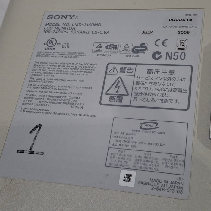 Sony LMD-2140MD LCD Monitor