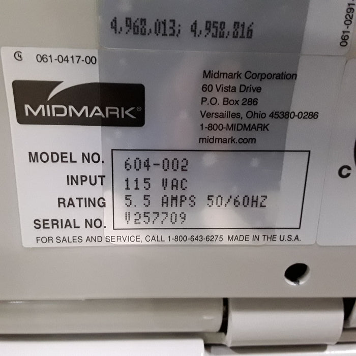 Midmark 604 Manual Examination Table