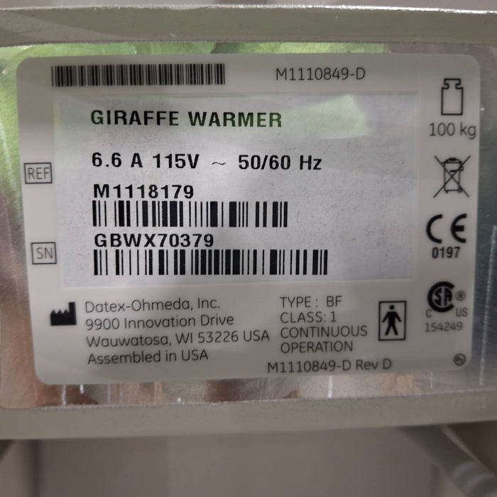 GE Healthcare Giraffe IRES Infant Warmer