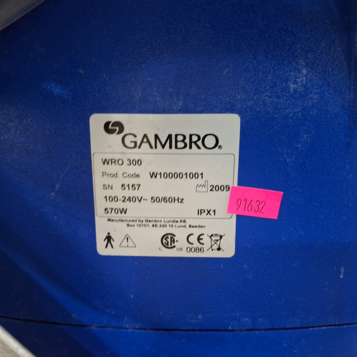 Gambro WRO 300 Reverse Osmosis System Water Purification Unit