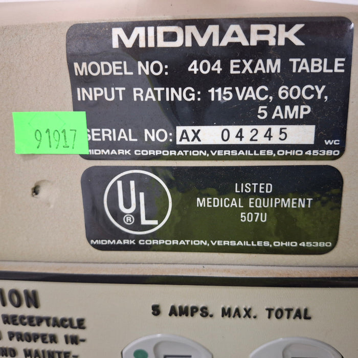 Midmark 404 Exam Table