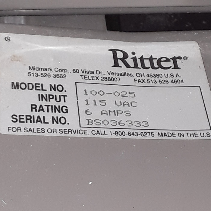 Ritter 100 Exam Table