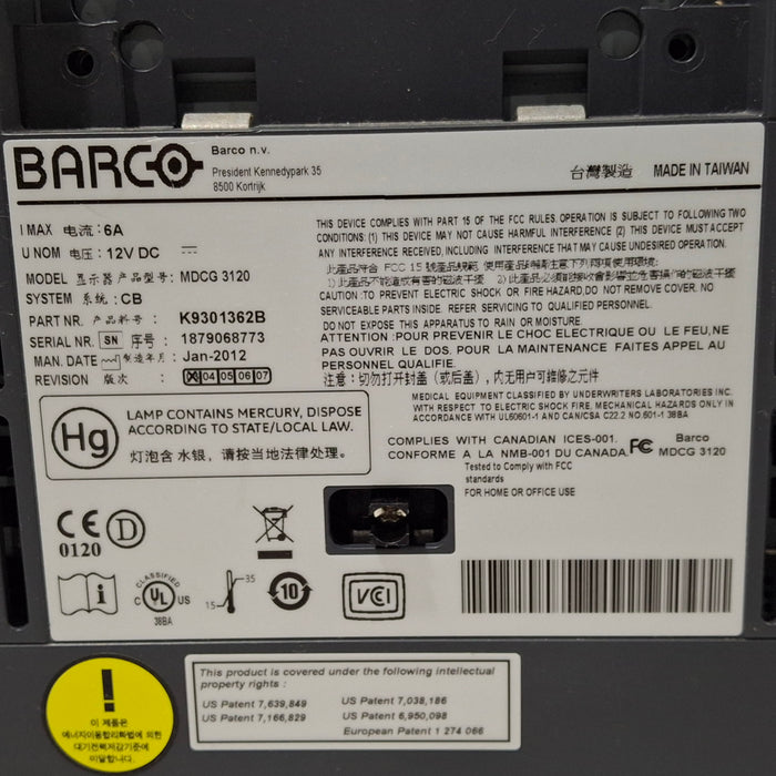 Barco MDCG-3120 Coronis 21" Grayscale Monitor