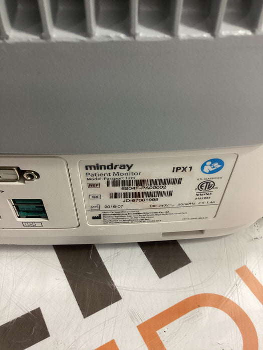 Mindray Passport 12m Patient Monitor