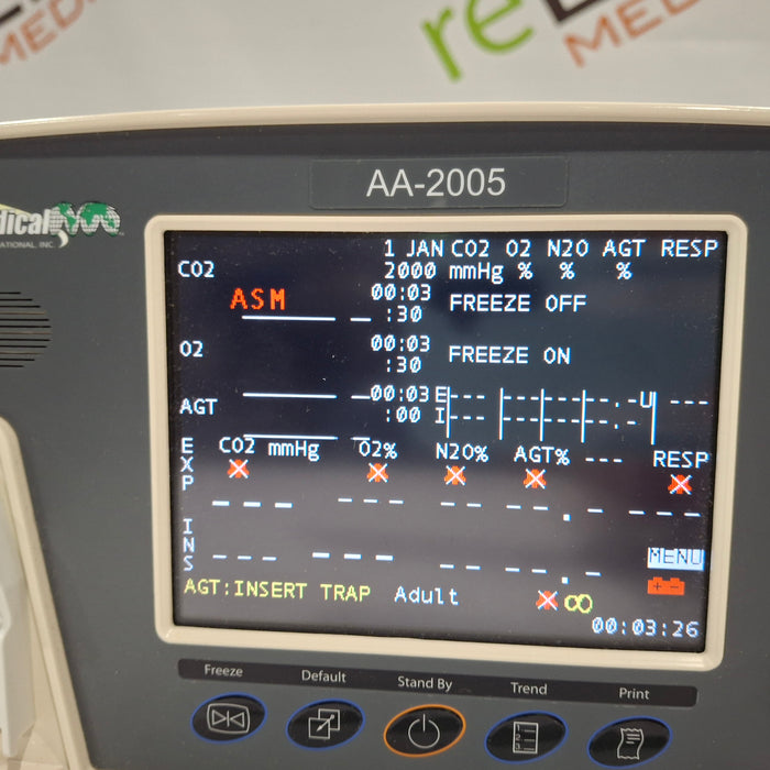 BC Biomedical AA-2005 Anesthetic Gas Analyzer