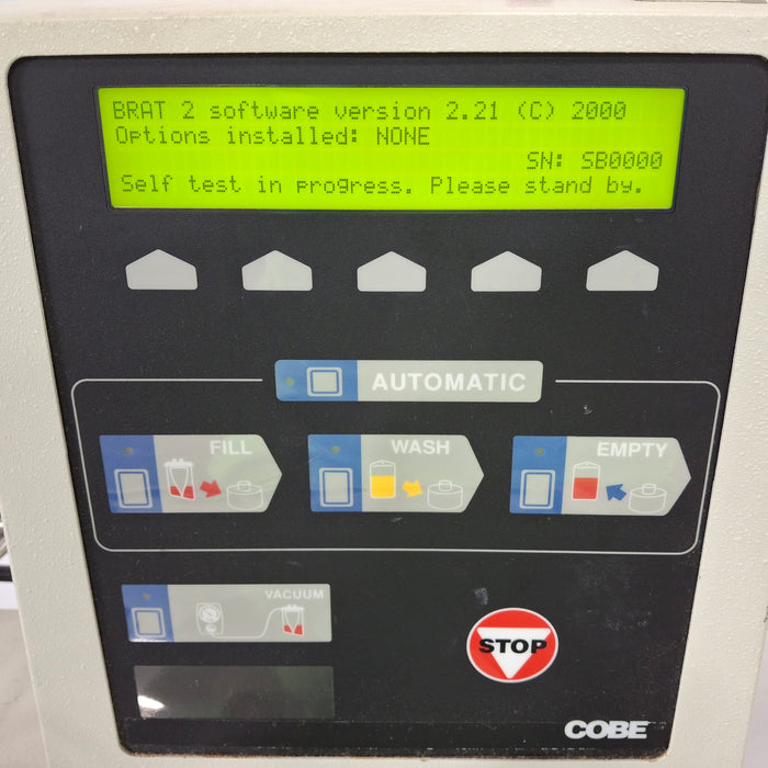 Cobe Brat 2 Cell Saver Auto Transfusion System