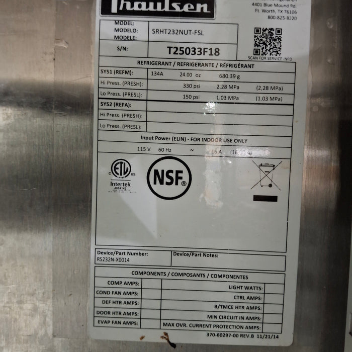 Traulsen SRHT232NUT-FSL Commercial Refrigerator