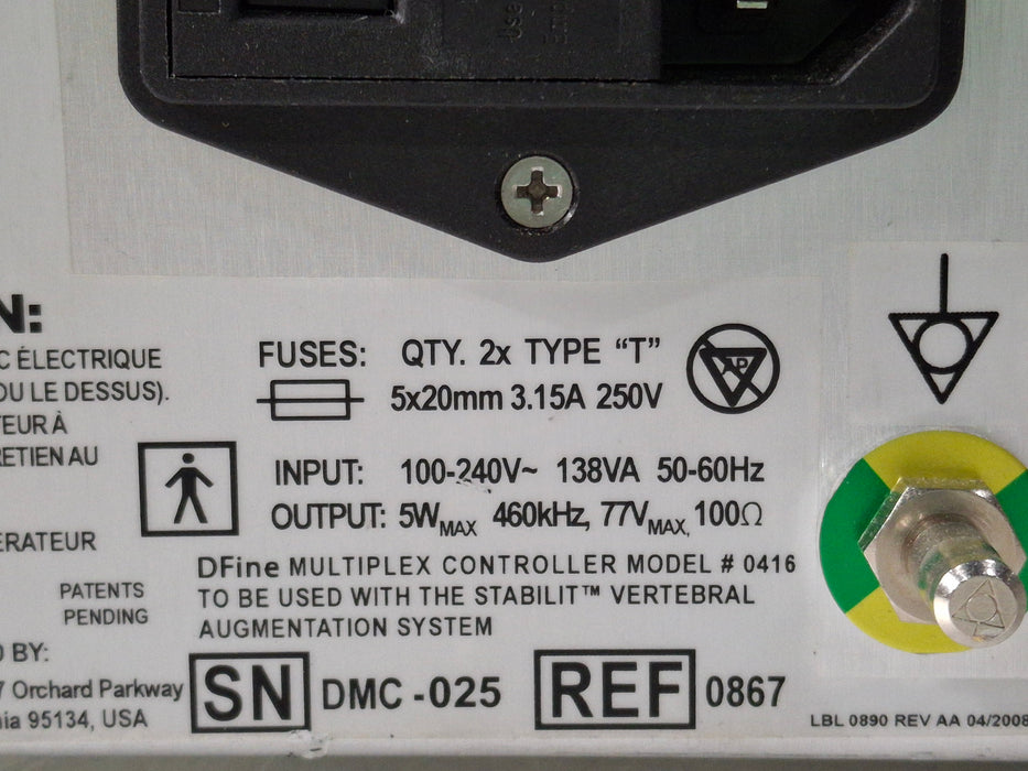 Dfine, Inc. 0867 MultiPlex Controller