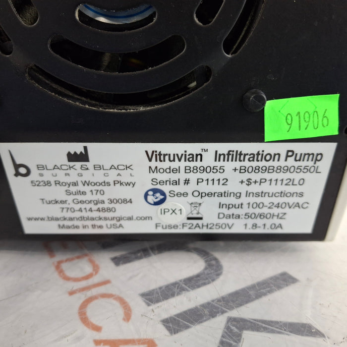 Black & Black Surgical Vitruvian Infiltration Pump