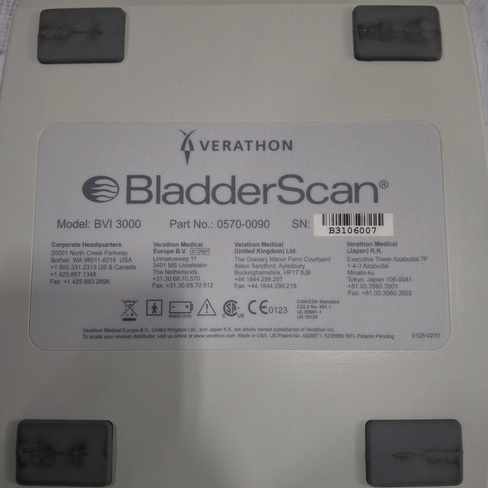 Verathon Medical, Inc BladderScan BVI 3000 Bladder Scanner