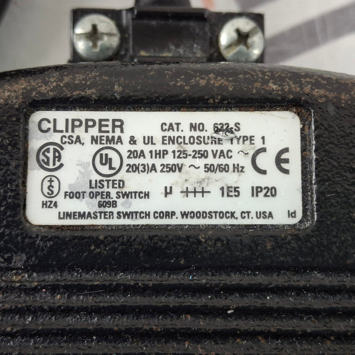 Linemaster Switch Corporation Clipper 632-S Foot Switch