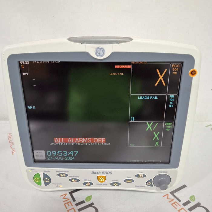 GE Healthcare Dash 5000 - Masimo SpO2 Patient Monitor