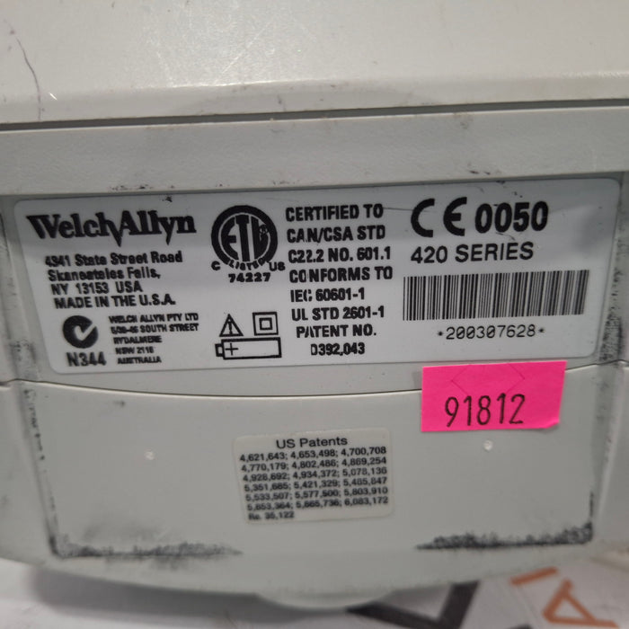 Welch Allyn Spot 420 - NIBP, Temp, Nellcor SpO2 Vital Signs Monitor