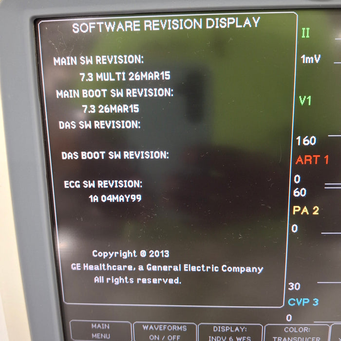 GE Healthcare Dash 5000 - Masimo SpO2 Patient Monitor