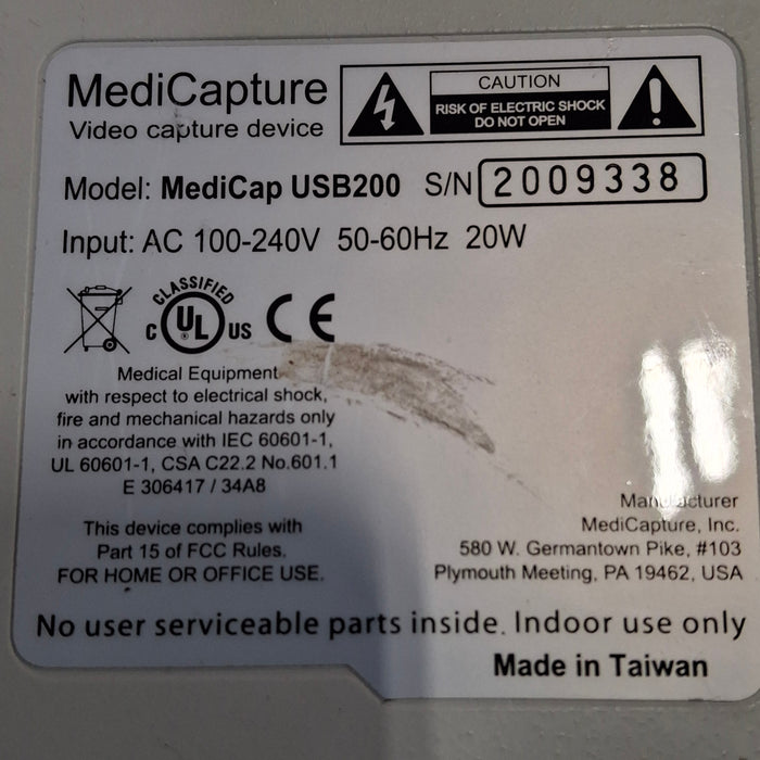 MediCapture MediCap USB200 Video Capture Device