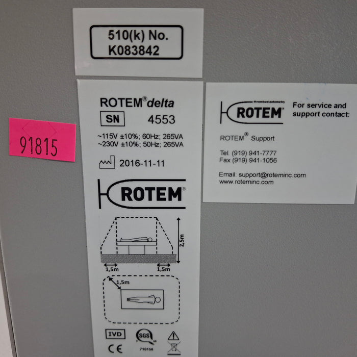 Rotem Delta Rotational Thromboelastometry System