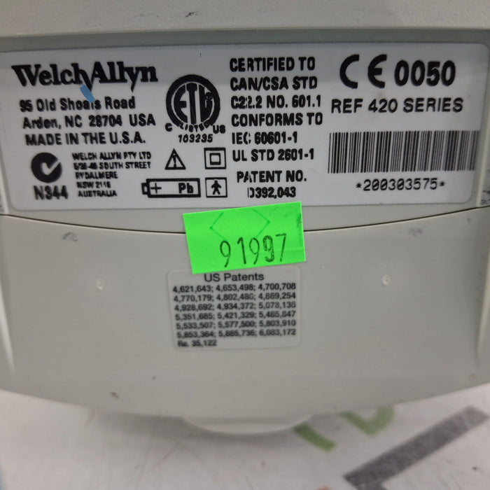 Welch Allyn Spot 420 - NIBP, Temp, Nellcor SpO2 Vital Signs Monitor