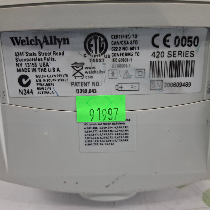 Welch Allyn Spot 420 - NIBP, Temp, Nellcor SpO2 Vital Signs Monitor