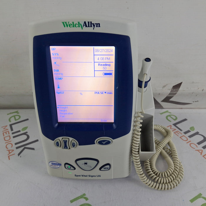 Welch Allyn Spot LXi - NIBP, SureTemp Plus, Nellcor SpO2 Vital Signs Monitor