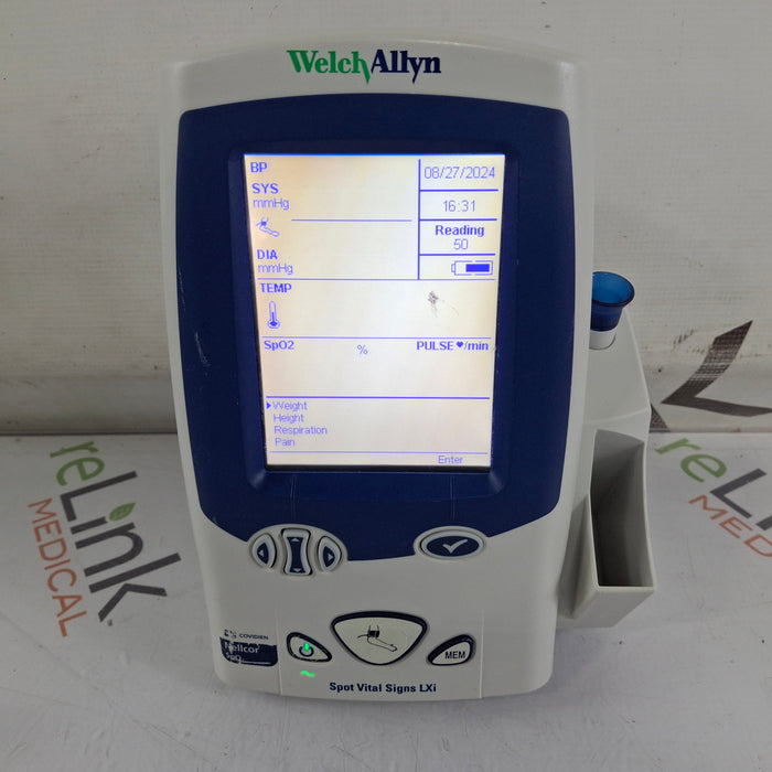 Welch Allyn Spot LXi - NIBP, SureTemp Plus, Nellcor SpO2 Vital Signs Monitor