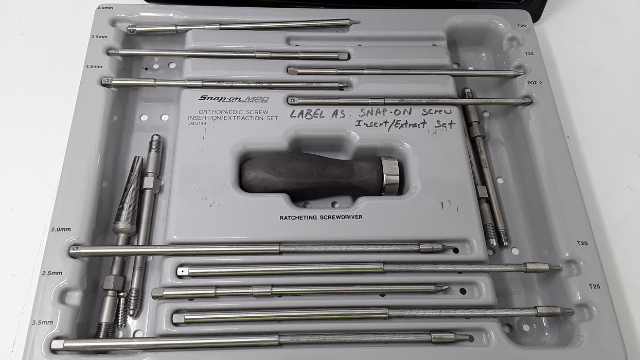 Snap-on Incorporated Orthopaedic Screw Insertion Extraction Set